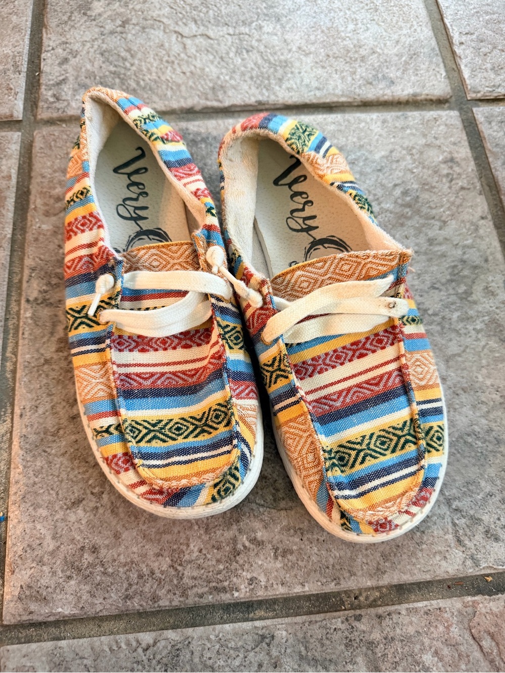 Very G Multicolor Tribal Print Slip-On Shoes - Picture 2 of 3